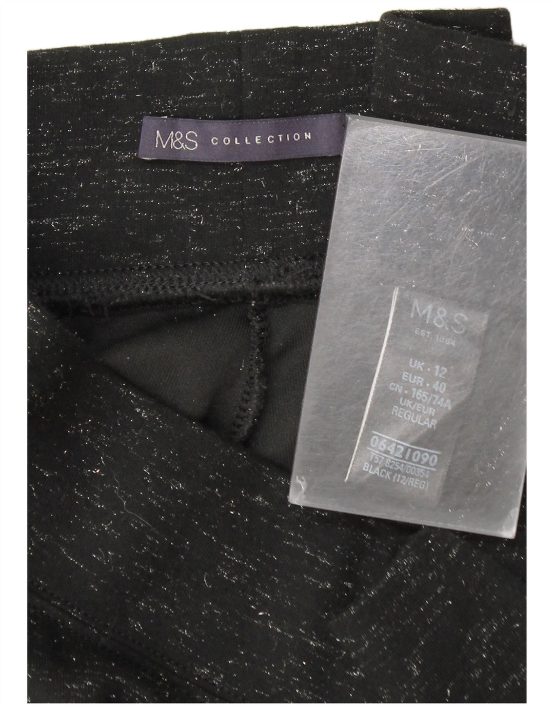 Leggings pentru femei Marks & Spencer UK 12 Medium W28 L27 Black Flecked