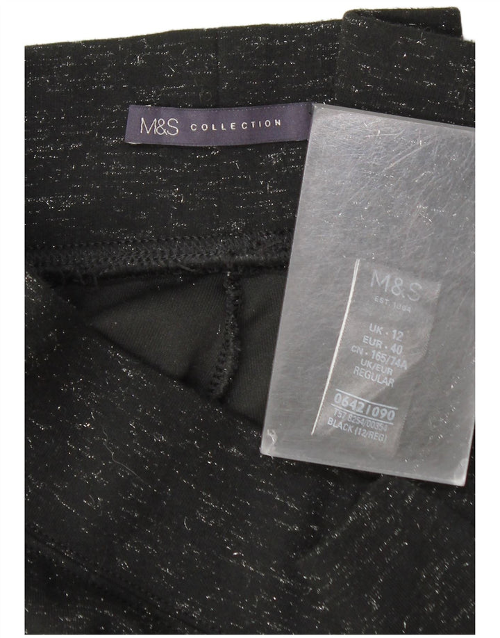 Leggings pentru femei Marks & Spencer UK 12 Medium W28 L27 Black Flecked