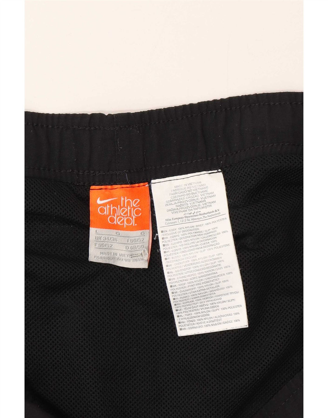 Pantaloni scurți de înot Fila pentru bărbați, mari, negru, nailon color bloc