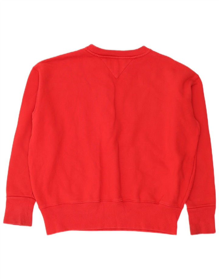 Pulover de hanorac supradimensionat pentru femei Tommy Hilfiger UK 14 Roșu mediu