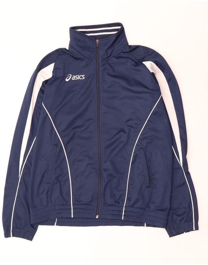 Jachetă de trening pentru bărbați Asics, mare, albastru, poliester color bloc