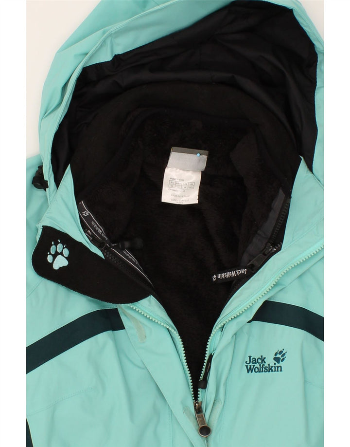 Jachetă de vânt cu glugă pentru femei JACK WOLFSKIN UK 12/14 verde mediu