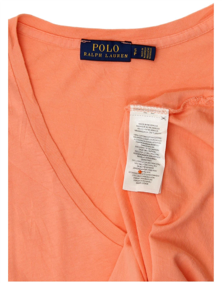 Tricou Polo Ralph Lauren pentru femei Top mic din bumbac portocaliu