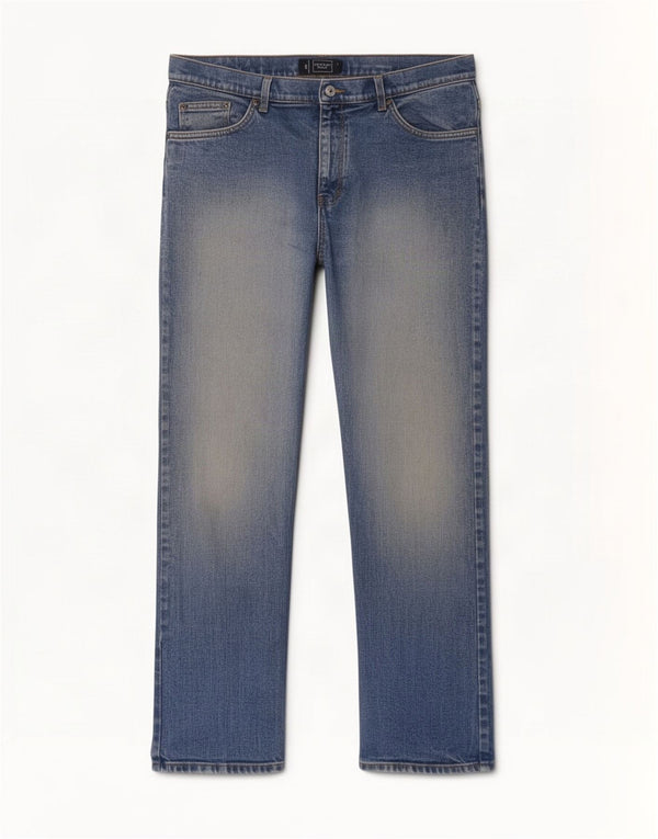 Marks & Spencer Mens Blue Harbour Straight Jeans W36 L31 Cotton