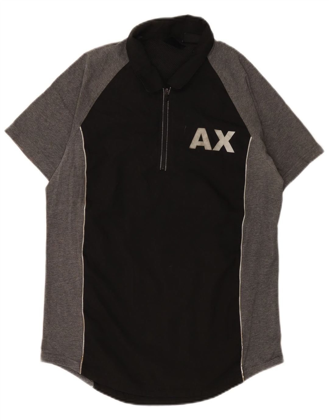 Tricou polo cu grafică pentru bărbați Armani Exchange, negru, color block