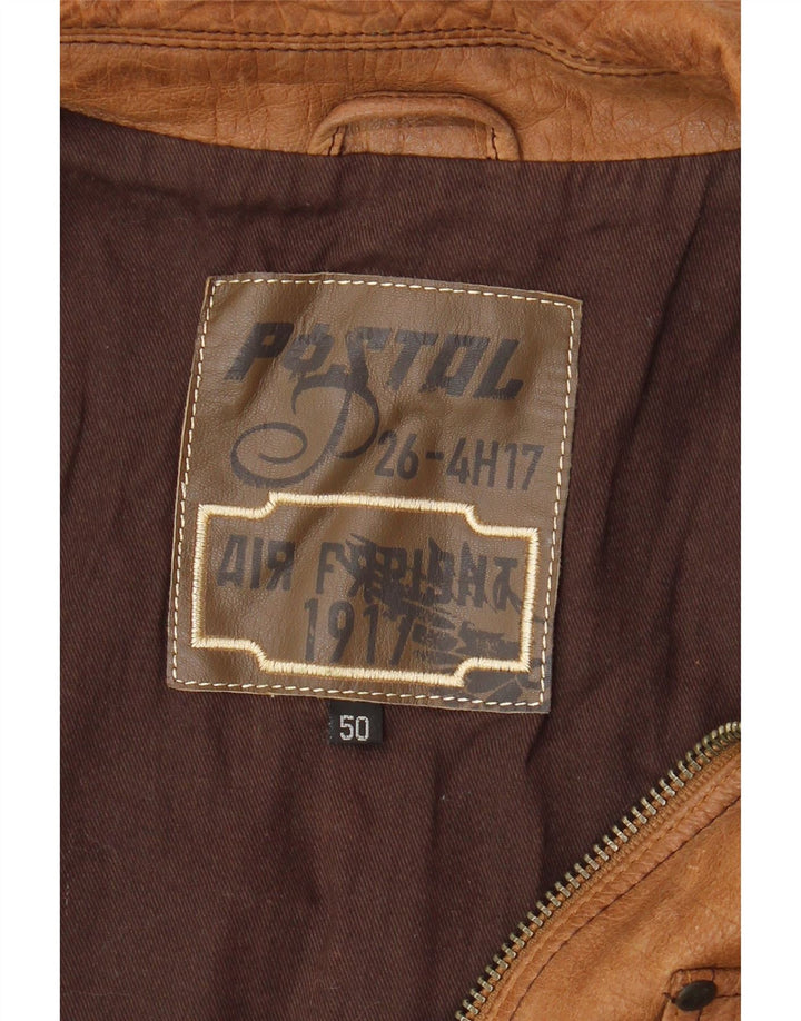 Jachetă de piele pentru bărbați VINTAGE IT 50 Large Brown