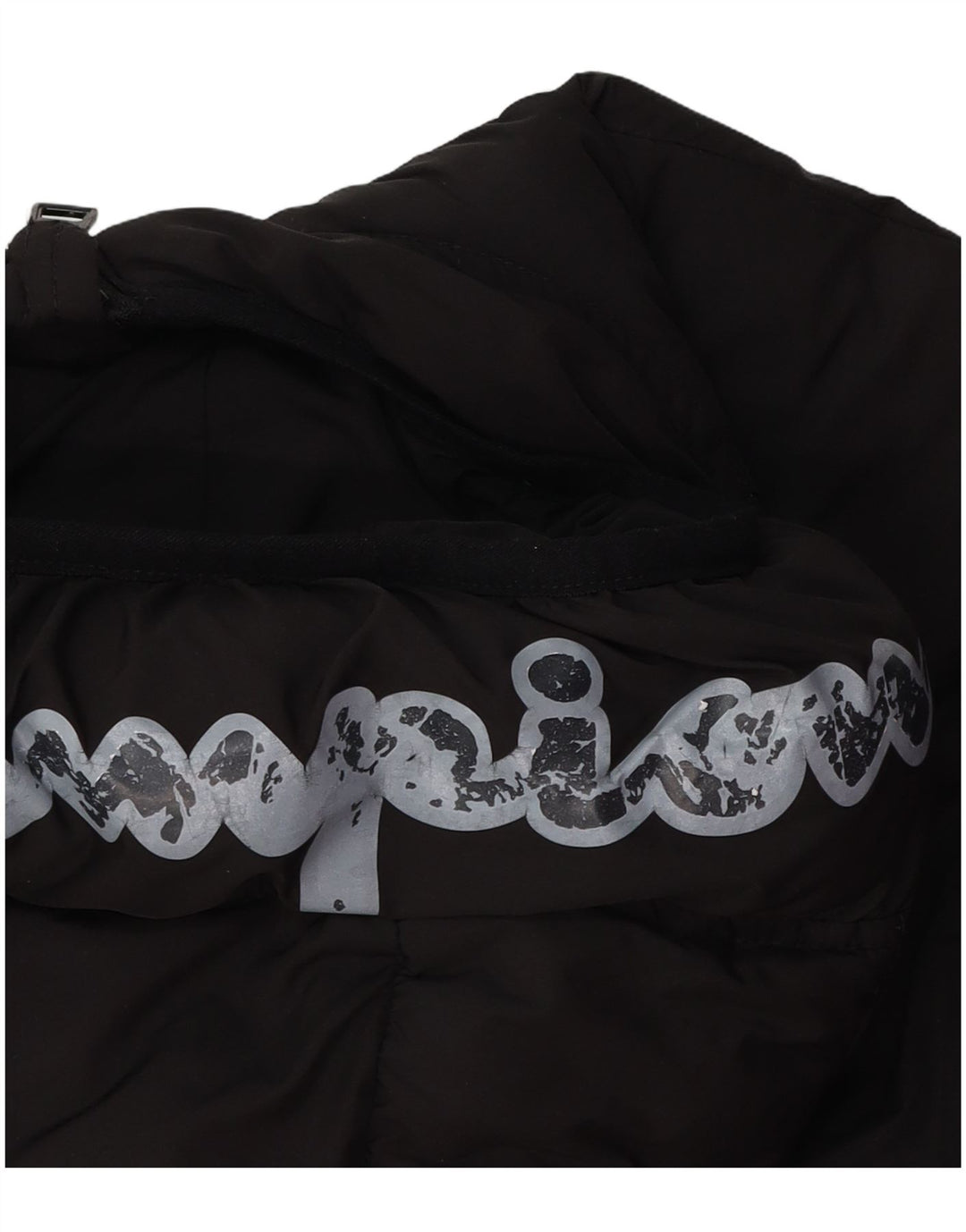 Jachetă căptușită cu glugă grafică CHAMPION pentru băieți 15-16 ani 2XL negru