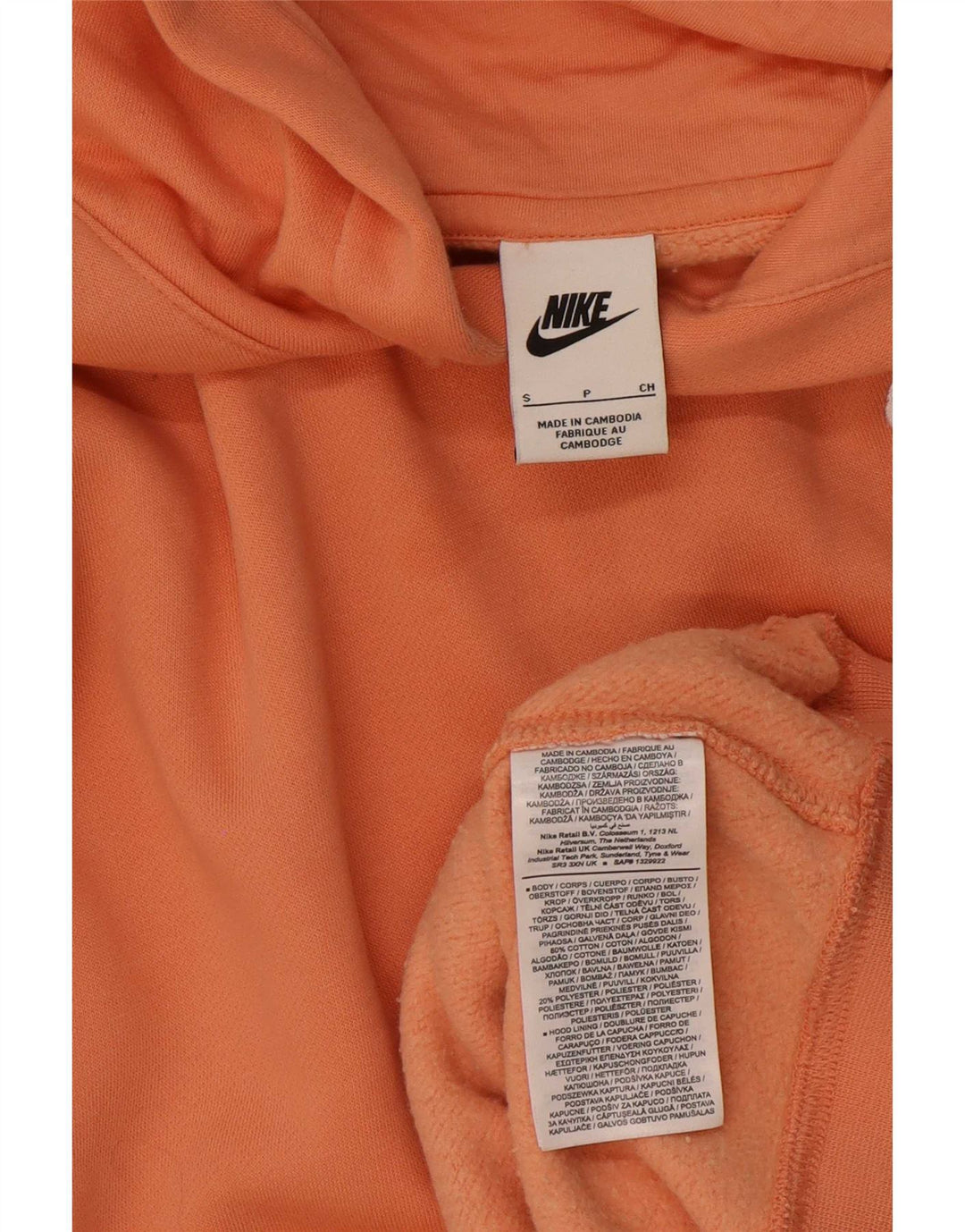 Pulover Nike pentru bărbați, bumbac portocaliu mic