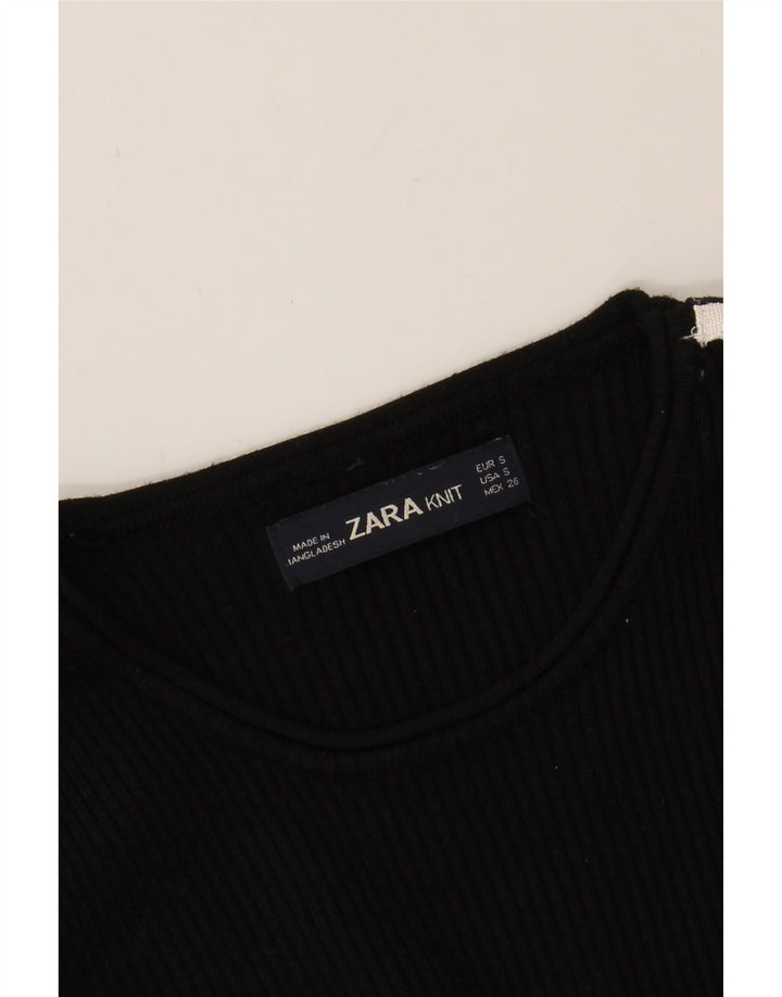 ZARA Girls Top Long Sleeve 7-8 Years Small Black Vintage Zara and Second-Hand Zara from Messina Hembry 