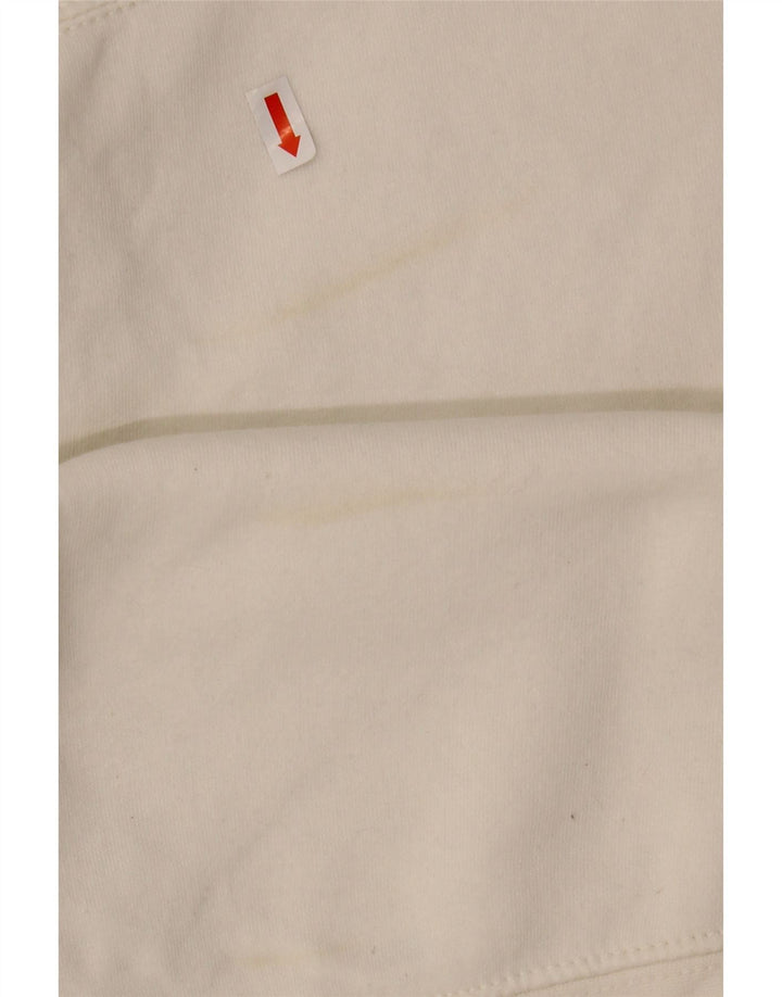 Zara Womens Crop Oversized Sweatshirt Jumper UK 14 Medium White Polyester