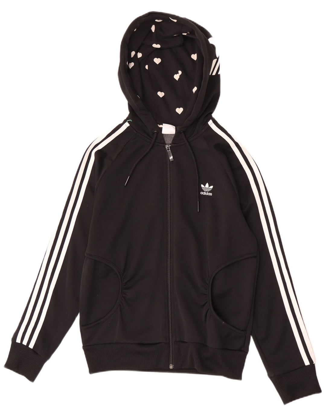 Pulover Adidas Graphic Zip pentru femei IT 40 Poliester negru mic