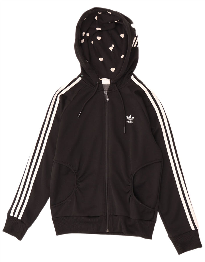 Pulover Adidas Graphic Zip pentru femei IT 40 Poliester negru mic