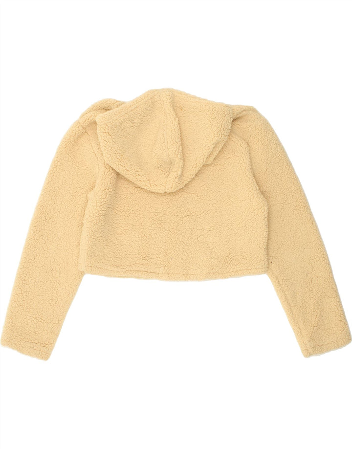 FILA Womens Hooded Fleece Jumper UK 10 Small Beige Polyester Vintage Fila and Second-Hand Fila from Messina Hembry 