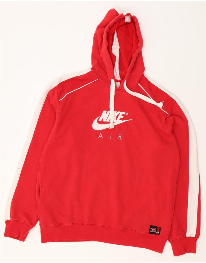 Pulover Nike pentru bărbați cu glugă grafică, roșu mediu, bumbac color bloc