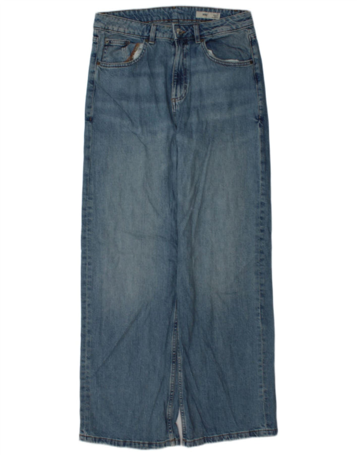 Blugi pentru femei Marks & Spencer cu picioare largi UK 12 Medium W30 L30 Albastru