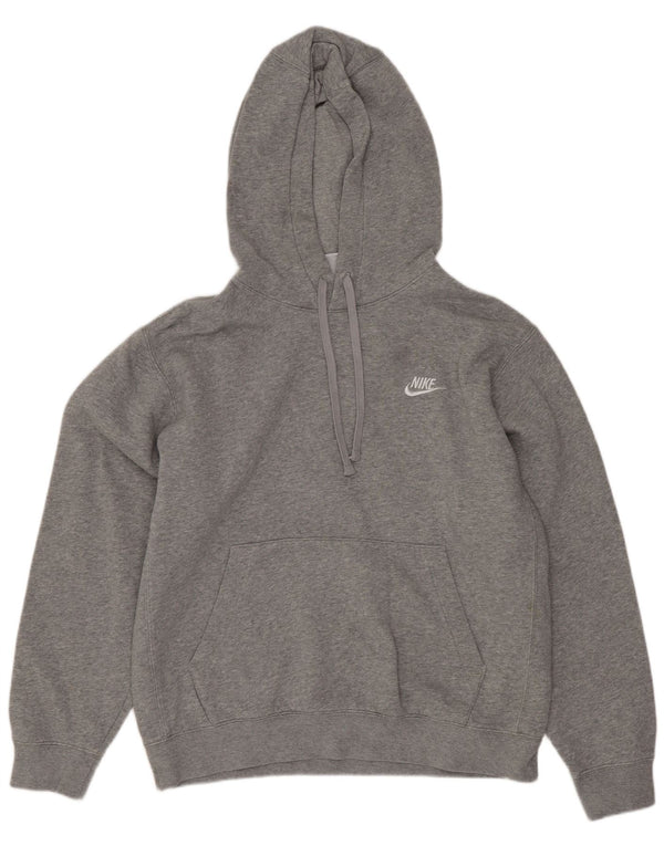 Pulover Nike pentru bărbați, cu formă lejeră, cu glugă, bumbac cu pete mici, gri