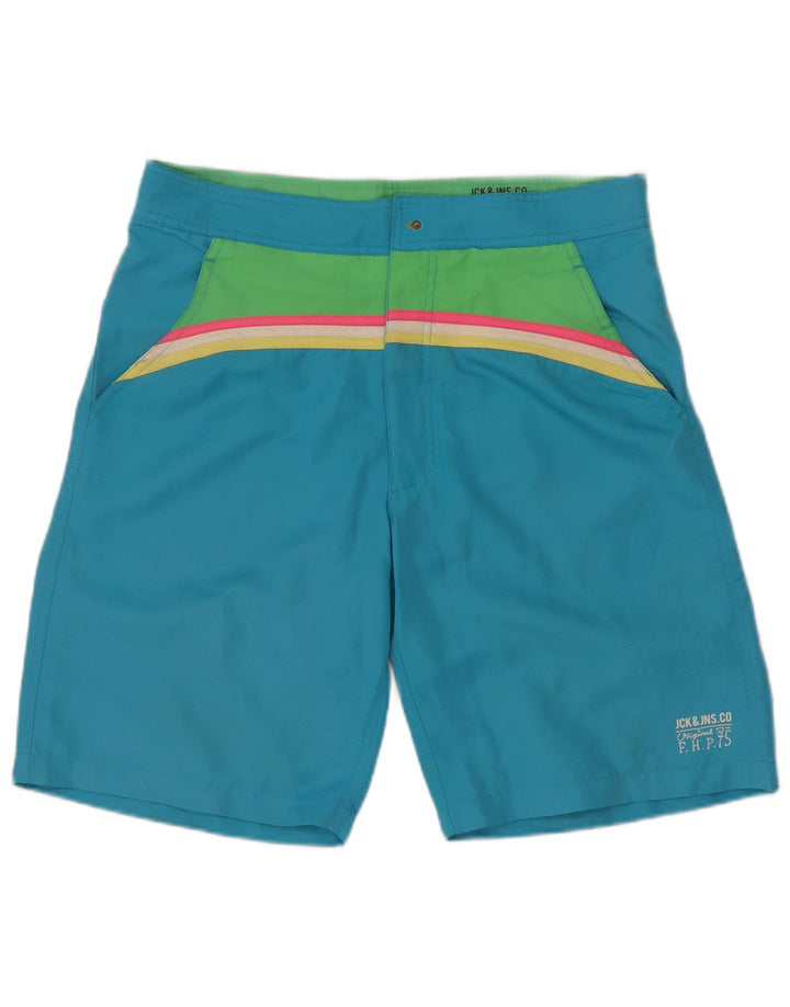 Pantaloni scurți de înot Jack & Jones pentru bărbați, albastru mediu, poliester color bloc