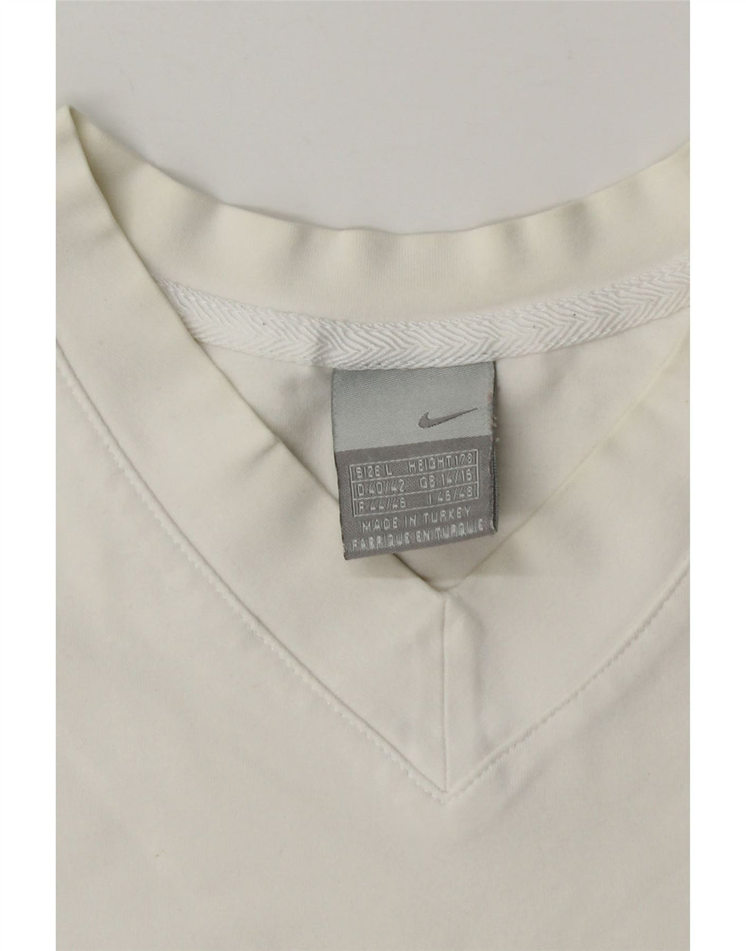 Top mânecă 3/4 pentru femei Nike Marea Britanie 14/16 mare, alb