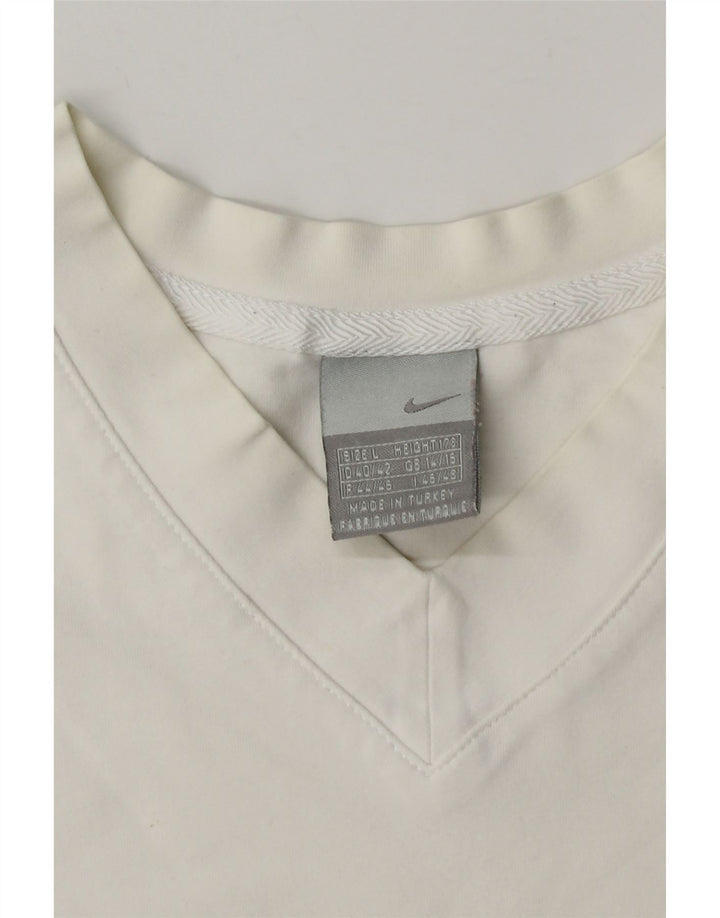 Top mânecă 3/4 pentru femei Nike Marea Britanie 14/16 mare, alb