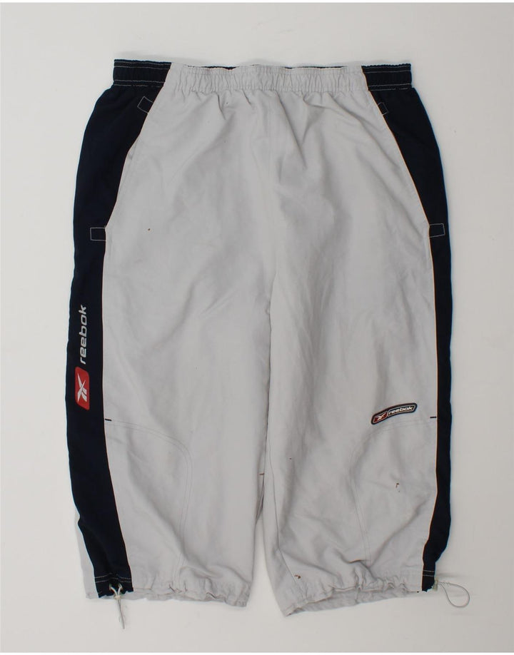 Pantaloni scurți sport Bermuda Reebok pentru bărbați, gri mediu, poliester color bloc