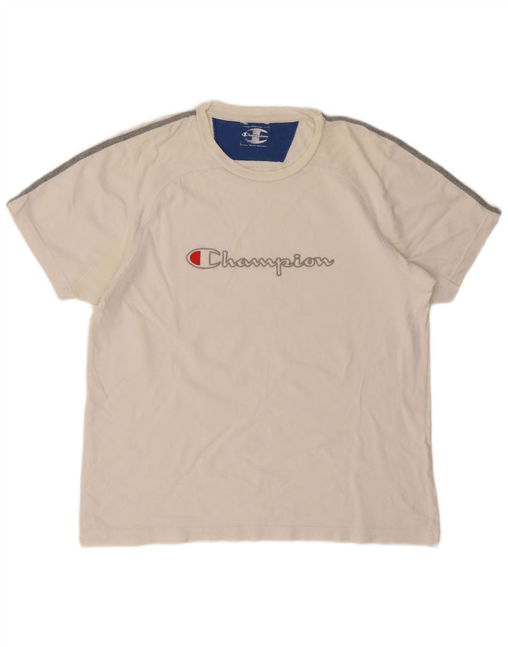 Tricou grafic pentru bărbați CHAMPION Top Mediu Alb