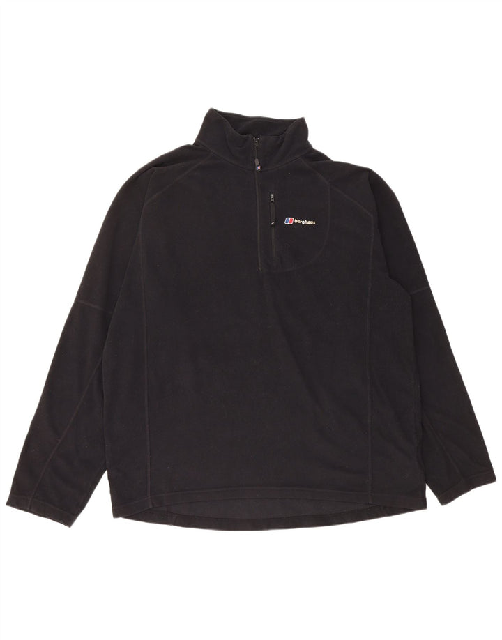 Jumper pentru bărbați Berghaus, din lână, cu fermoar, 2XL, poliester negru