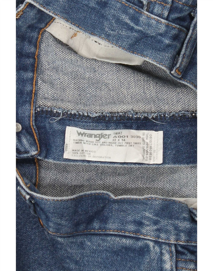 Blugi drepti pentru bărbați Wrangler W32 L34 Bumbac albastru