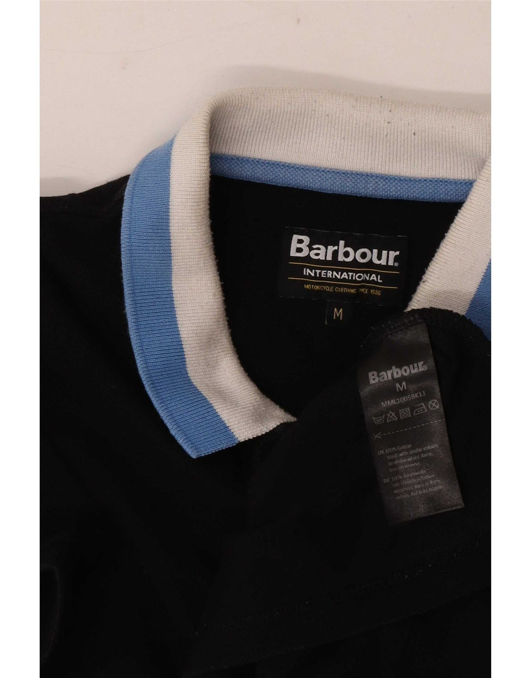 Tricou polo Barbour Rugby pentru bărbați, bumbac mediu negru