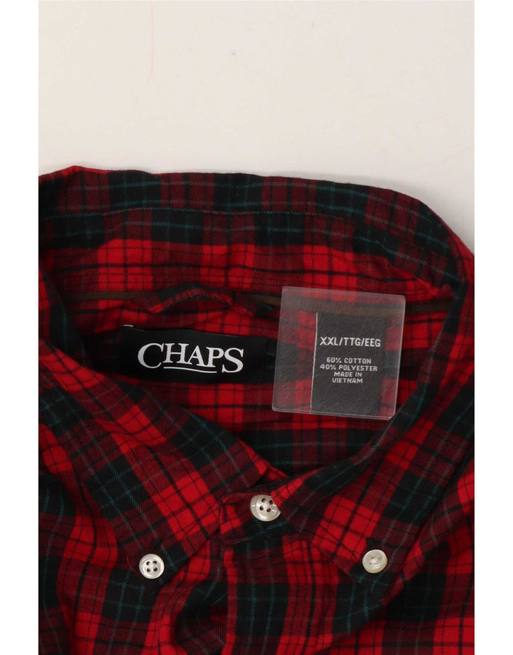 Cămașă de flanel pentru bărbați Chaps 2XL, bumbac cu carouri roșii