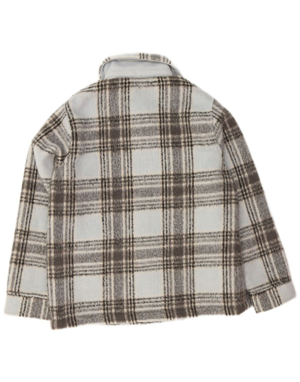 Jachetă bomber supradimensionată pentru femei Hollister UK 10 Small Blue Check Poliester