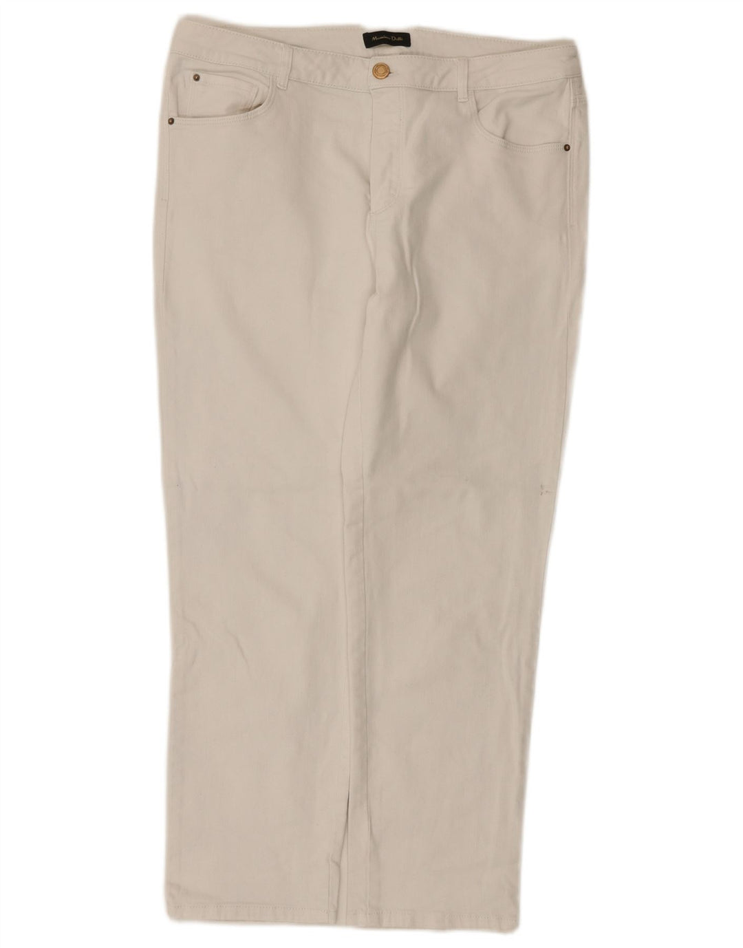 Massimo Dutti Blugi Drepți Femei EU 42 Large W32 L26 Alb
