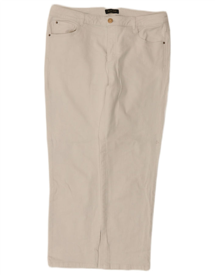Massimo Dutti Blugi Drepți Femei EU 42 Large W32 L26 Alb