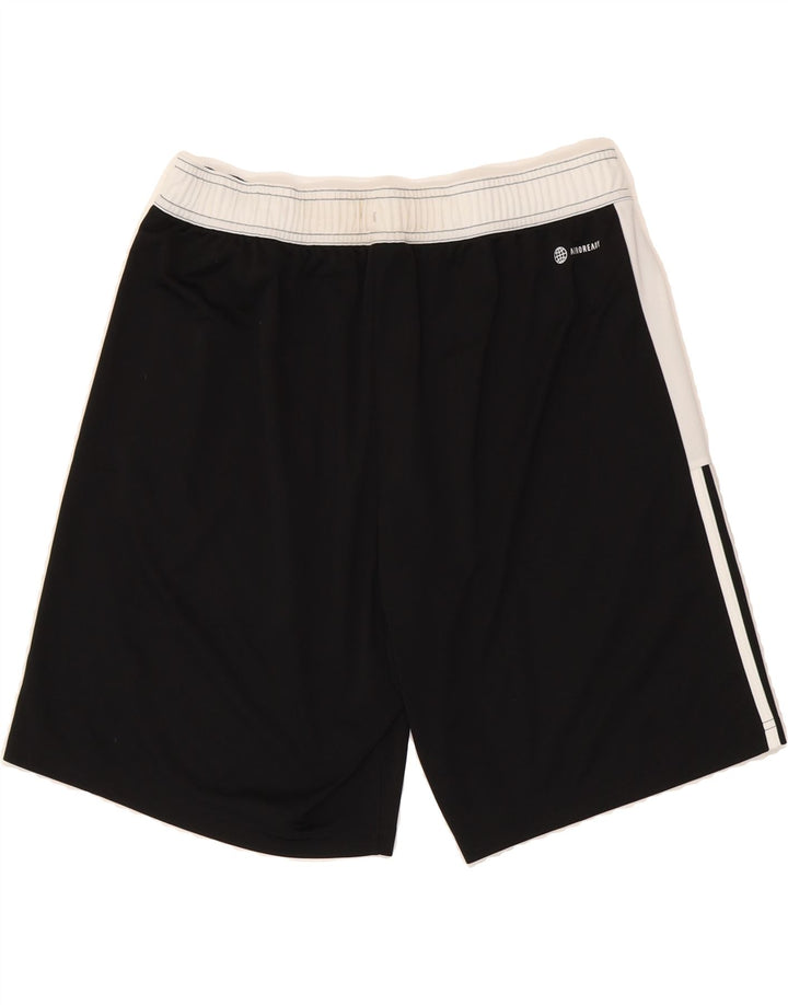 ADIDAS Mens Aeroready Sport Shorts Large Black Colourblock Polyester Vintage Adidas and Second-Hand Adidas from Messina Hembry 