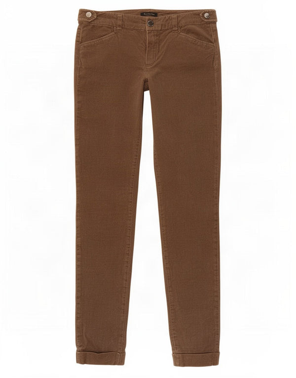 Pantaloni chino Massimo Dutti pentru femei EU 36 XS W26 L29 Brown Herringbone