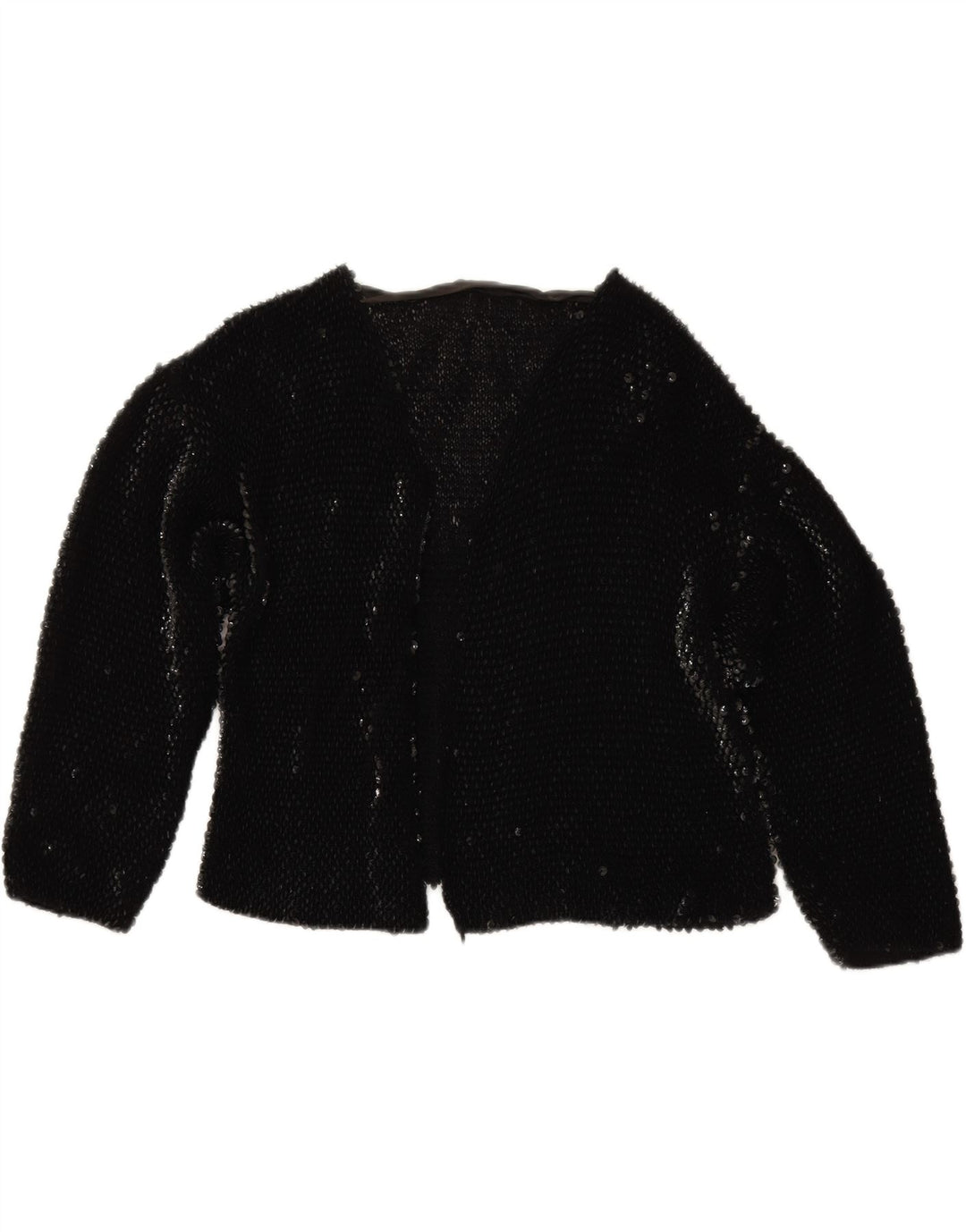 VINTAGE Womens Bolero Jumper UK 14 Large Black Vintage Vintage and Second-Hand Vintage from Messina Hembry 