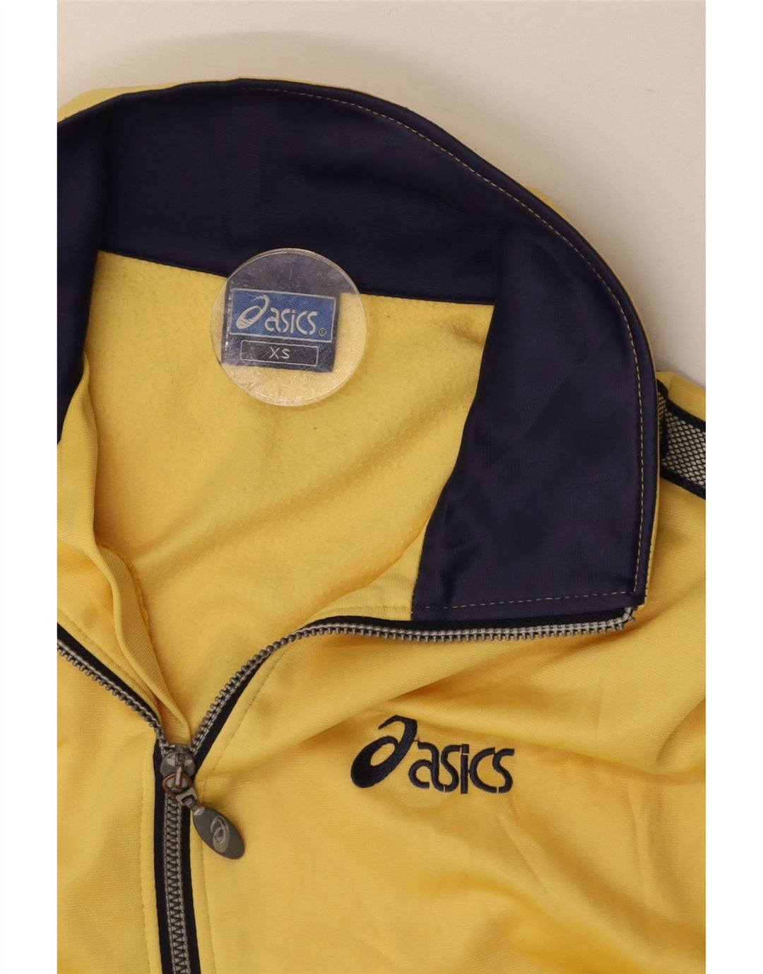 ASICS Mens Graphic Tracksuit Top Jacket XS Yellow
