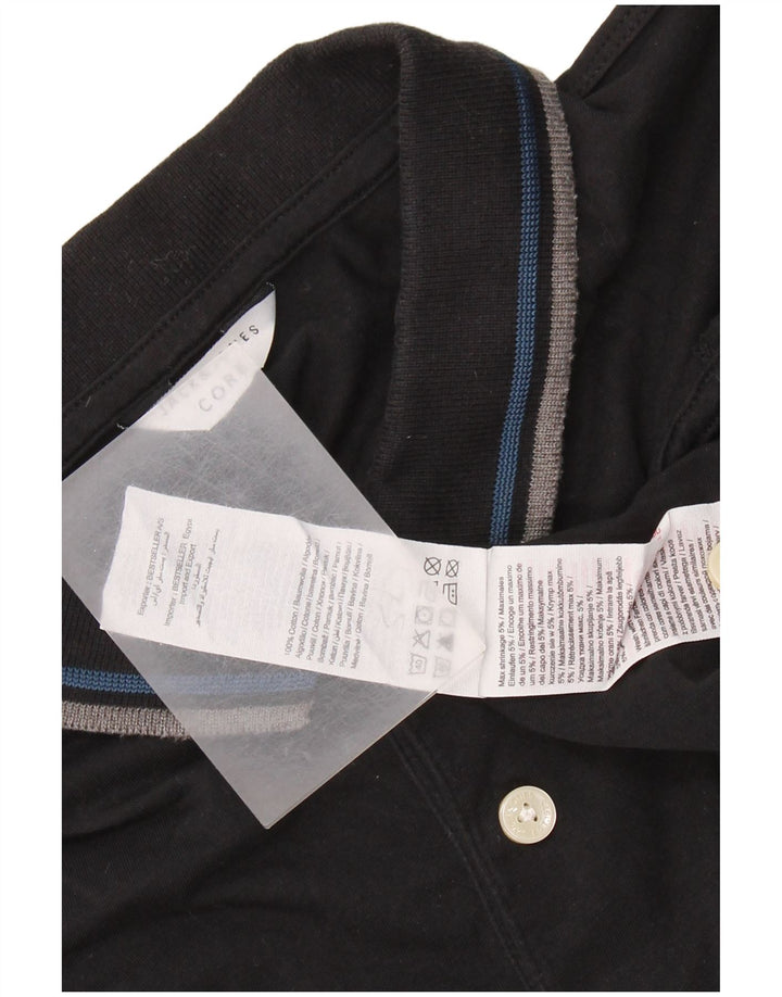 Cămașă polo pentru bărbați JACK & JONES, bumbac negru mare