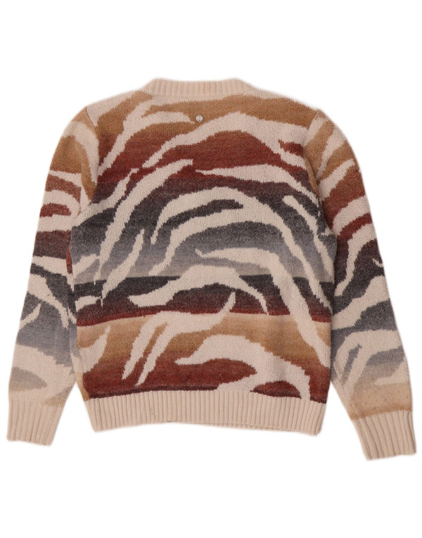 Pulover cu decolteu în V Desigual pentru femei UK 6 XS Multicolor Animal Print