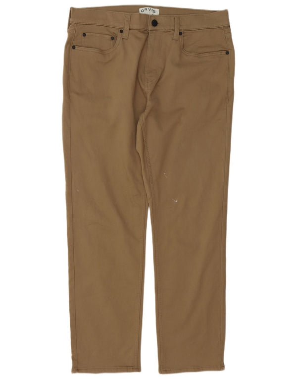 Pantaloni casual drepti pentru bărbați Orvis L34 L30 bumbac bej