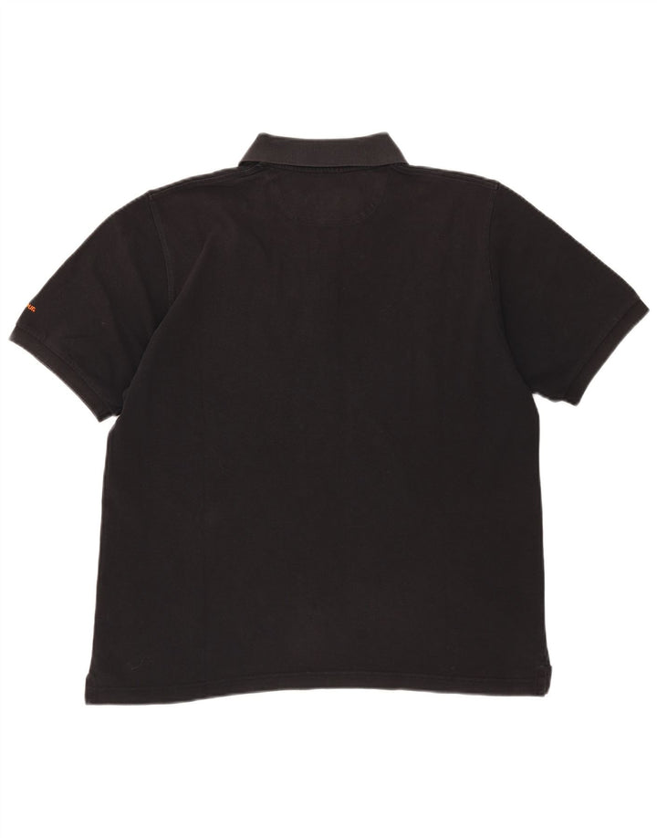 Barbour Tricou polo pentru bărbați, bumbac mediu negru