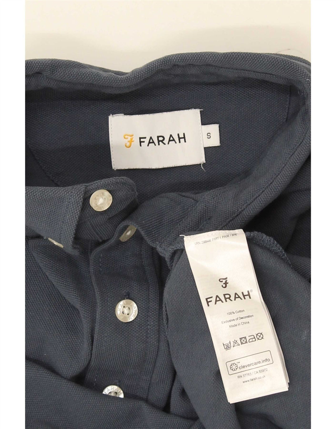 Cămașă Pulover Bărbați Farah Bumbac Mic Bleumarin