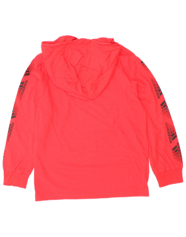 Adidas Băieți Graphic Hoodie Jumper 3-4 Ani Bumbac Roșu