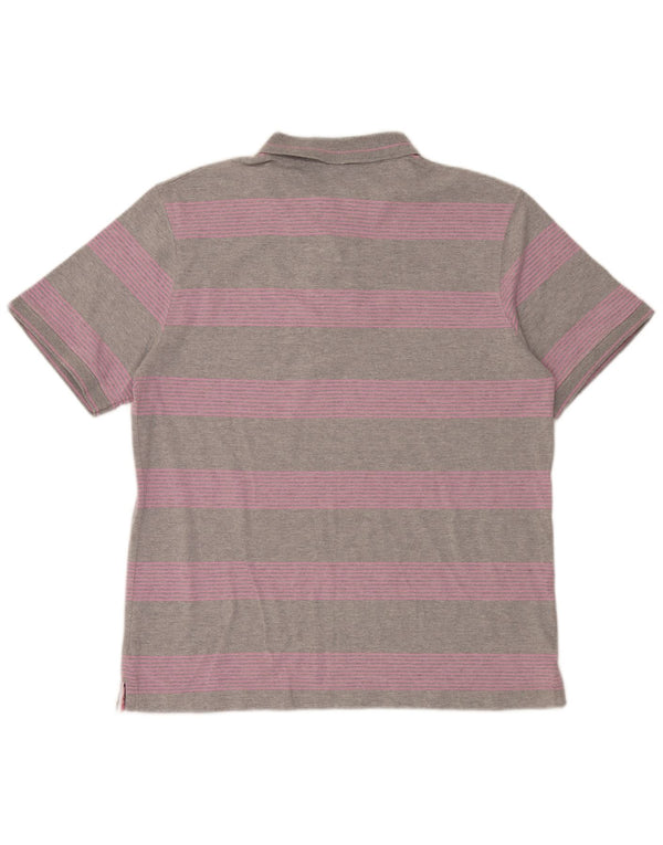 Tricou polo pentru bărbați Champion XL, bumbac cu dungi gri