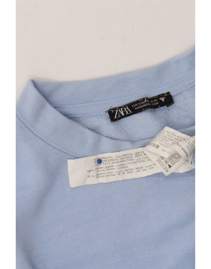 Pulover supradimensionat pentru femei Zara UK 10 Poliester albastru mic