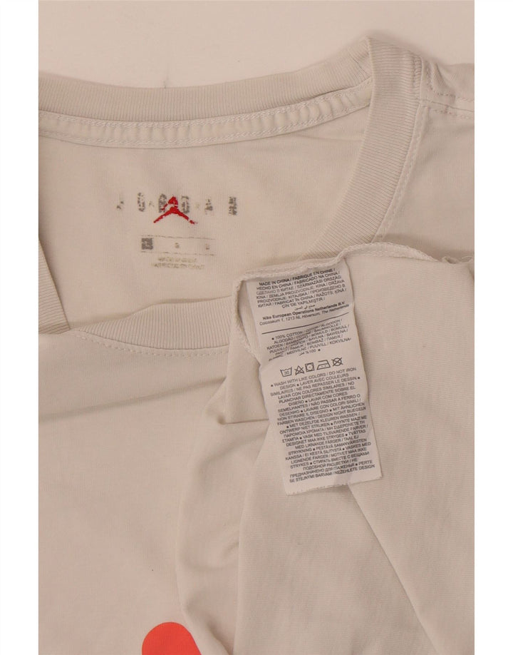 Tricou grafic Jordan pentru bărbați Top mare din bumbac alb