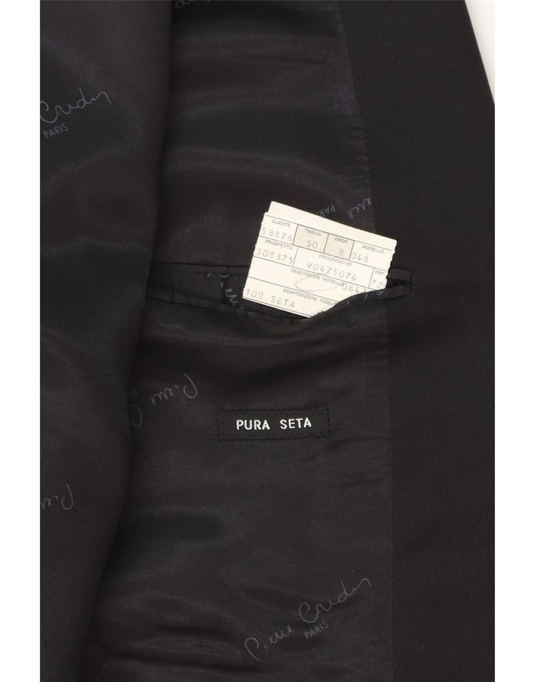 Jachetă Blazer pentru bărbați Pierre Cardin IT 50 Large Negru Geometric Clasic