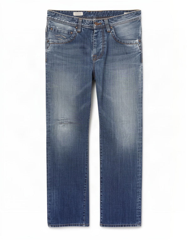 PEPE Jeans Mens Comfort Fit Straight W34 L32 Blue Bumbac