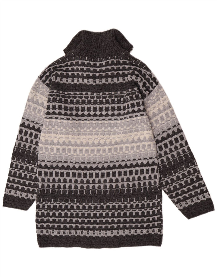Pulover Camelot pentru bărbați, cu fermoar, cu gât, mic, gri, geometric, clasic