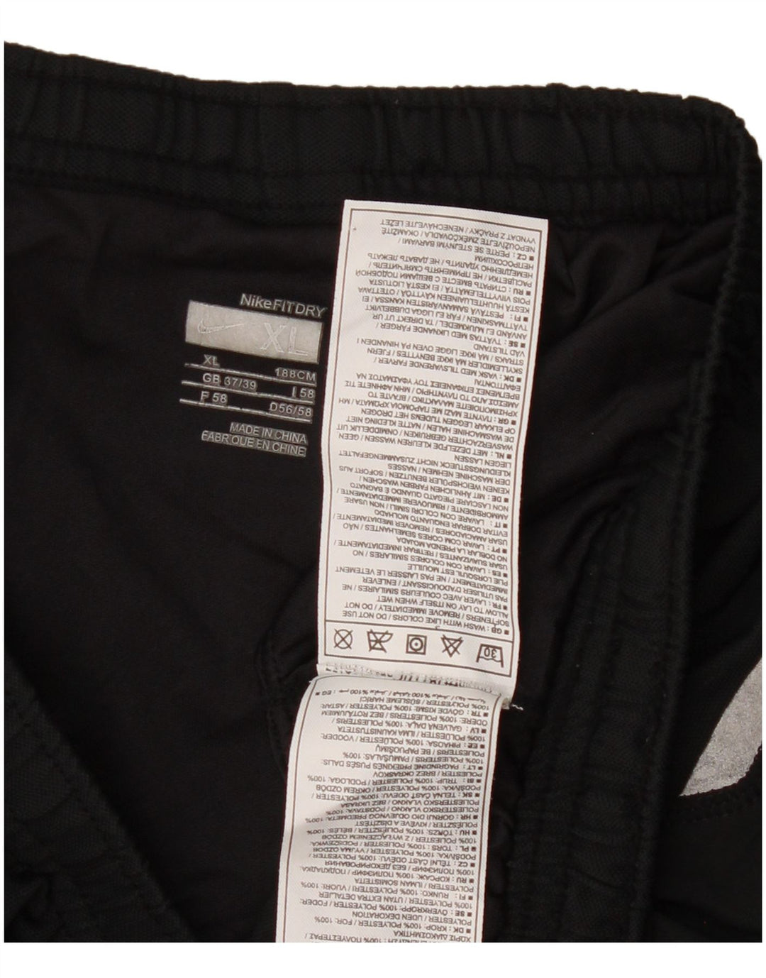 Pantaloni scurti sport Nike pentru femei UK 18 XL poliester negru
