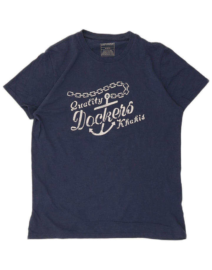 Tricou grafic Dockers pentru bărbați Khakis Top mediu din bumbac bleumarin